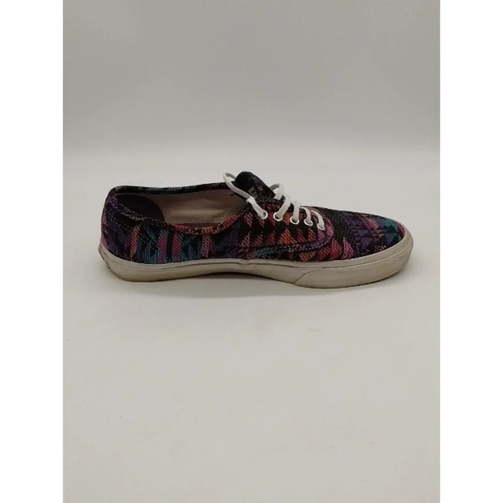 Vans Off The Wall Shoes Sneakers Womens Purple Pink Geometric 10 Casual Walking